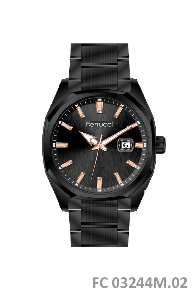 FERRUCCI TAKVİMLİ METAL KOL SAATİ
